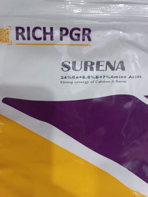 SURENA سورنا بالاترین ترکیب کلسیم ، غنی شده با بور و اسید امینه بدون حضور نیتروژن دارای حلالیت 600 گرم بر لیتر