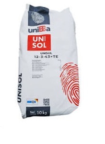 کود نیترات پتاسیم یونی سل محصول شرکت یونیبا تاریم ترکیه 43-3-12+Te کیسه 10 کیلویی